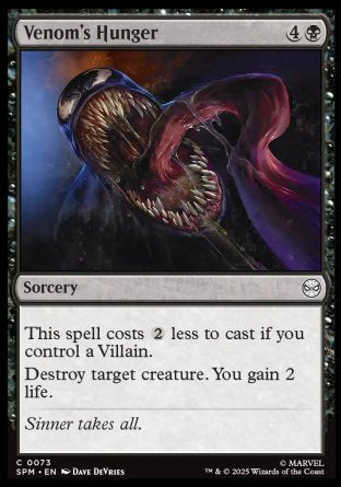 (073) Magic The Gathering Magic: The Gathering | Marvel's Spider-Man Single: Venom's Hunger  Common
