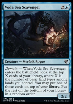 (074) Magic The Gathering Dominaria United Single: Voda Sea Scavenger  Common