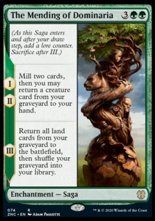 (074) Magic The Gathering Commander: Zendikar Rising Single: The Mending of Dominaria  Rare