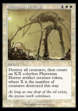 (074) Magic The Gathering Commander: The Brothers' War Single: Phyrexian Rebirth  Rare