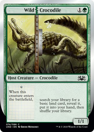 (074/096) Magic The Gathering Unsanctioned Single: Wild Crocodile  Common