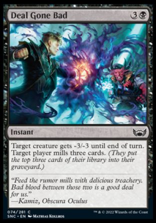 (074) Magic The Gathering Streets of New Capenna Single: Deal Gone Bad Holo Common