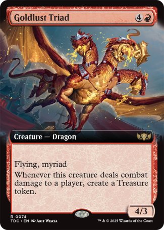 (074) Magic The Gathering Commander: Tarkir: Dragonstorm: Extras Single: Goldlust Triad Holo Rare