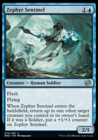 (074) Magic The Gathering The Brothers' War Single: Zephyr Sentinel  Uncommon