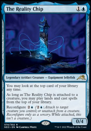 (074) Magic The Gathering Kamigawa: Neon Dynasty Single: The Reality Chip  Rare