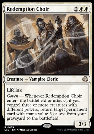 (074) Magic The Gathering Commander: The Lost Caverns of Ixalan Single: Redemption Choir  Rare
