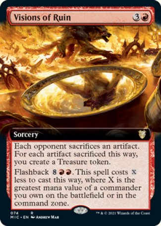 (074) Magic The Gathering Commander: Innistrad: Midnight Hunt Single: Visions of Ruin (V.2)  Rare