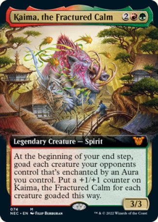 (074) Magic The Gathering Commander: Kamigawa: Neon Dynasty Single: Kaima, the Fractured Calm (V.2)  Mythic