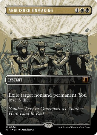 (074) Magic The Gathering Breaking News Single: Anguished Unmaking (V.2)  Mythic