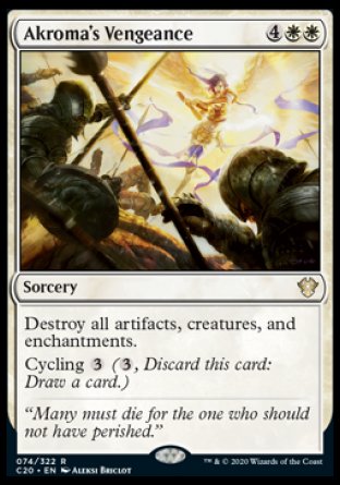 (074/322) Magic The Gathering Commander: Ikoria Single: Akroma's Vengeance  Rare