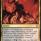 (074) Magic The Gathering Commander: The Lord of the Rings: Tales of Middle-earth Single: Wake the Dragon  Rare