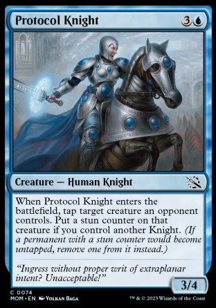 (074) Magic The Gathering March of the Machine Single: Protocol Knight Holo Common