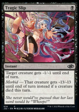 (074) Magic The Gathering Jumpstart 2022 Single: Tragic Slip (V.1)  Common