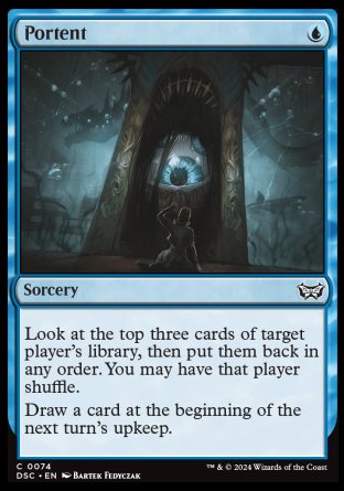 (074) Magic The Gathering Commander: Duskmourn: House of Horror Single: Portent  Common