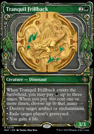 (074) Magic The Gathering March of the Machine: The Aftermath: Extras Single: Tranquil Frillback (V.1) Holo Rare