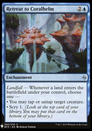 (082) Magic The Gathering The List Single: Retreat to Coralhelm  Uncommon
