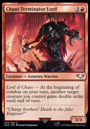 (074) Magic The Gathering Universes Beyond: Warhammer 40000 Single: Chaos Terminator Lord  Uncommon