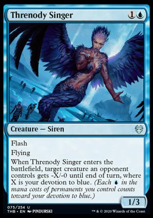 (075/254) Magic The Gathering Theros Beyond Death Single: Threnody Singer Holo Uncommon