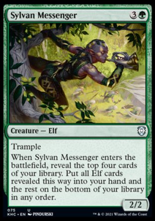 (075) Magic The Gathering Commander: Kaldheim Single: Sylvan Messenger  Uncommon
