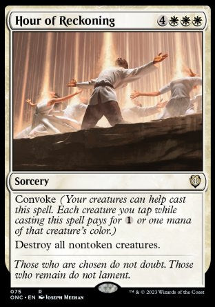 (075) Magic The Gathering Commander: Phyrexia: All Will Be One Single: Hour of Reckoning  Rare
