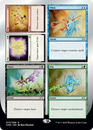 (075/096) Magic The Gathering Unsanctioned Single: Who // What // When // Where // Why  Rare