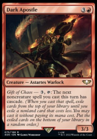 (075) Magic The Gathering Universes Beyond: Warhammer 40000 Single: Dark Apostle  Rare