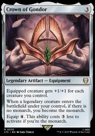 (075) Magic The Gathering Commander: The Lord of the Rings: Tales of Middle-earth Single: Crown of Gondor Holo Rare