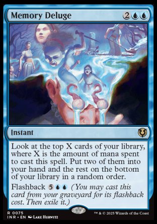 (075) Magic The Gathering Innistrad Remastered Single: Memory Deluge Holo Rare