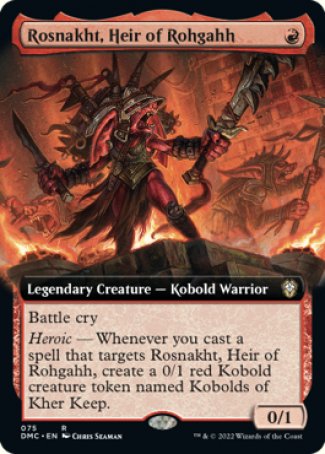 (075) Magic The Gathering Commander: Dominaria United: Extras Single: Rosnakht, Heir of Rohgahh Holo Rare