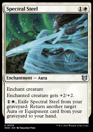 (075) Magic The Gathering Commander: Wilds of Eldraine Single: Spectral Steel  Uncommon