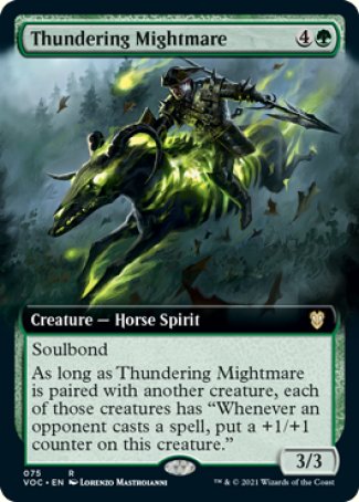 (075) Magic The Gathering Commander: Innistrad: Crimson Vow Single: Thundering Mightmare (V.2)  Rare