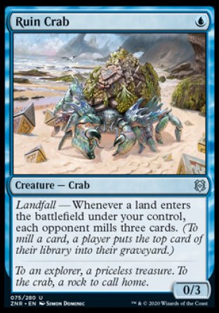 (075/280) Magic The Gathering Zendikar Rising Single: Ruin Crab  Uncommon