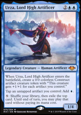 (075/254) Magic The Gathering Modern Horizons Single: Urza, Lord High Artificer Holo Mythic