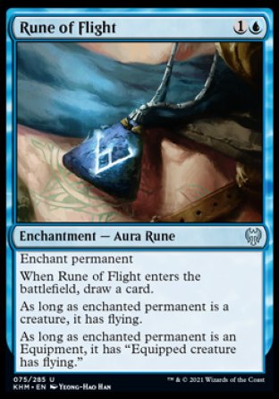 (075/285) Magic The Gathering Kaldheim Single: Rune of Flight Holo Uncommon