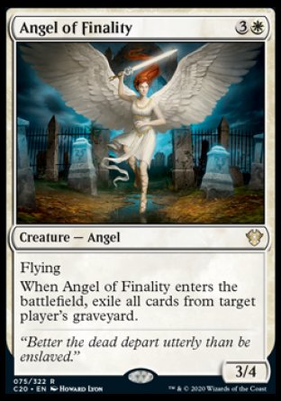 (075/322) Magic The Gathering Commander: Ikoria Single: Angel of Finality  Rare
