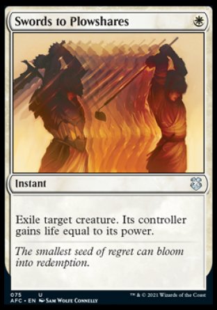 (075) Magic The Gathering Commander: Adventures in the Forgotten Realms Single: Swords to Plowshares  Uncommon