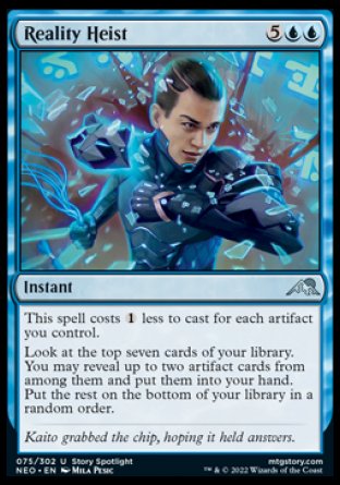 (075) Magic The Gathering Kamigawa: Neon Dynasty Single: Reality Heist  Uncommon
