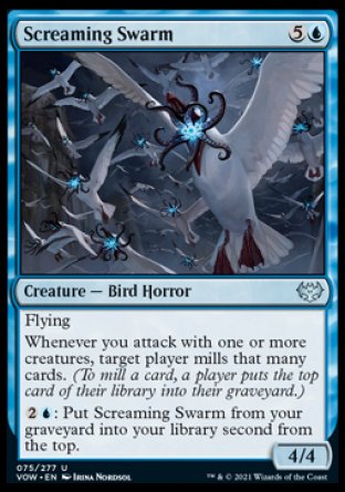 (075) Magic The Gathering Innistrad: Crimson Vow Single: Screaming Swarm Holo Uncommon