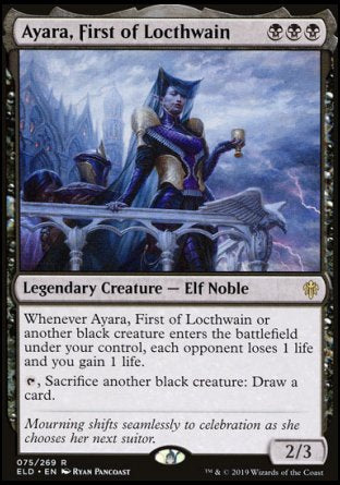 (075/269) Magic The Gathering Throne of Eldraine Single: Ayara, First of Locthwain  Rare