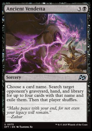 (075) Magic The Gathering Aetherdrift Single: Ancient Vendetta  Uncommon