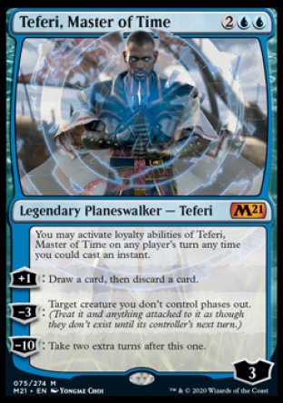 (075) Magic The Gathering Core 2021: Promos Single: Teferi, Master of Time (V.2)  Mythic