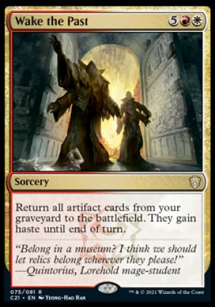 (075) Magic The Gathering Commander: Strixhaven Single: Wake the Past  Rare