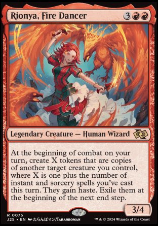 (075) Magic The Gathering Foundations Jumpstart Single: Rionya, Fire Dancer  Rare