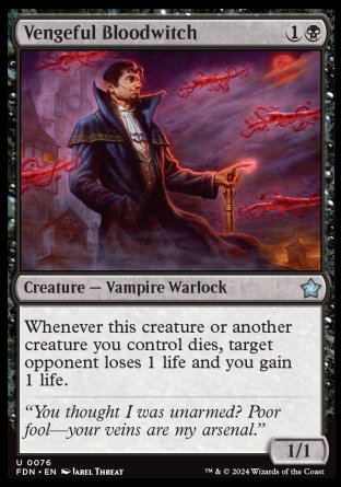 (076) Magic The Gathering Magic: The Gathering Foundations Single: Vengeful Bloodwitch  Uncommon