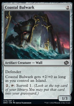 (076) Magic The Gathering The Brothers' War Single: Coastal Bulwark Holo Common