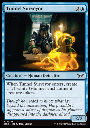 (076) Magic The Gathering Duskmourn: House of Horror Single: Tunnel Surveyor Holo Common