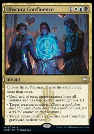 (076) Magic The Gathering Commander: Streets of New Capenna Single: Obscura Confluence  Rare