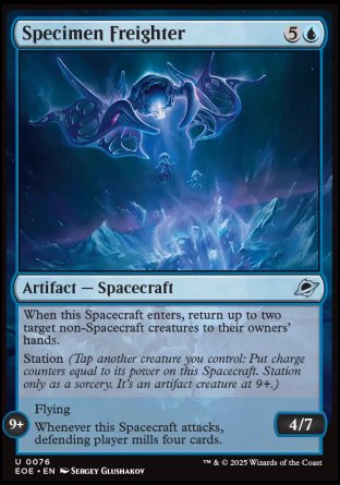 (076) Magic The Gathering Edge of Eternities Single: Specimen Freighter  Uncommon