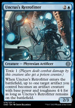 (076) Magic The Gathering Phyrexia: All Will Be One Single: Unctus's Retrofitter Holo Uncommon