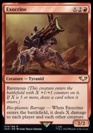 (076) Magic The Gathering Universes Beyond: Warhammer 40000 Single: Exocrine  Rare